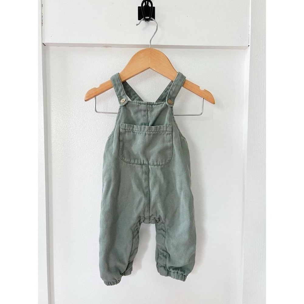 Zara green overalls size 3-6 months - Picture 1 of 2